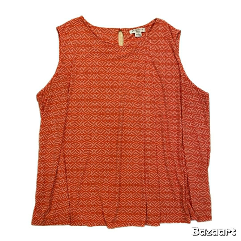Liz Claiborne Orange Women's Sleeveless Top, 3X